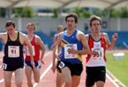 Nick Hooker (Leeds City AC) wins the senior 1500 metres, Northern Championships, Sport City, Manchester